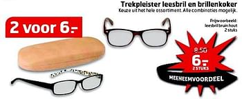 Aanbiedingen Leesbril bruin hout - Huismerk - Trekpleister - Geldig van 12/08/2014 tot 17/08/2014 bij Trekpleister