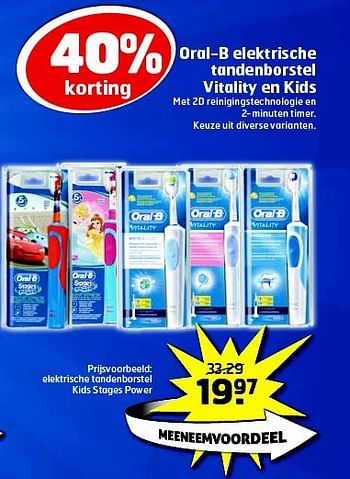 Aanbiedingen Oral-b elektrische tandenborstel vitality en kids - Oral-B - Geldig van 12/08/2014 tot 17/08/2014 bij Trekpleister