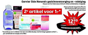 Aanbiedingen Dagcrème miracle skin perfector bb licht en nachtcrème ultralift - Garnier - Geldig van 12/08/2014 tot 17/08/2014 bij Trekpleister