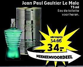 Aanbiedingen Jean paul gaultier le male - Jean Paul Gaultier - Geldig van 12/08/2014 tot 17/08/2014 bij Trekpleister
