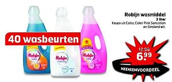 Aanbiedingen Robijn wasmiddel - Robijn - Geldig van 12/08/2014 tot 17/08/2014 bij Trekpleister