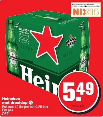 Aanbiedingen Heineken met draaidop - Heineken - Geldig van 13/08/2014 tot 19/08/2014 bij Hoogvliet