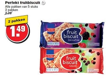 Aanbiedingen Perfekt fruitbiscuit - Perfekt - Geldig van 13/08/2014 tot 19/08/2014 bij Hoogvliet