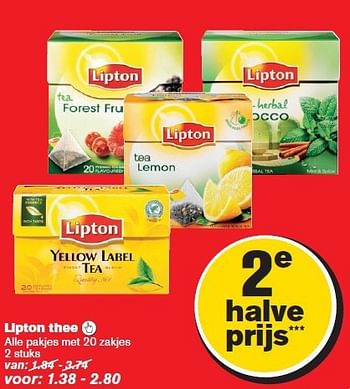Aanbiedingen Lipton thee - Lipton - Geldig van 13/08/2014 tot 19/08/2014 bij Hoogvliet