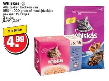 Aanbiedingen Whiskas - Whiskas - Geldig van 13/08/2014 tot 19/08/2014 bij Hoogvliet