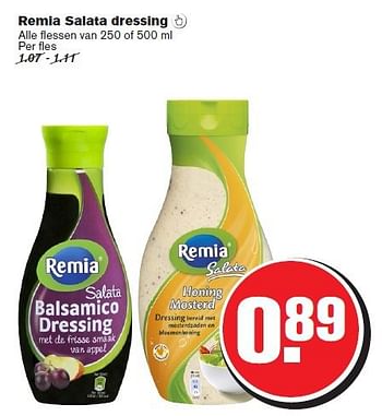 Aanbiedingen Remia salata dressing - Remia - Geldig van 13/08/2014 tot 19/08/2014 bij Hoogvliet