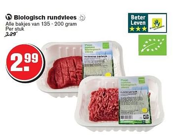 Aanbiedingen Biologisch rundvlees - Huismerk - Hoogvliet - Geldig van 13/08/2014 tot 19/08/2014 bij Hoogvliet