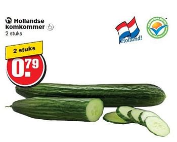 Aanbiedingen Hollandse komkommer - Huismerk - Hoogvliet - Geldig van 13/08/2014 tot 19/08/2014 bij Hoogvliet