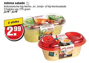 Aanbiedingen Johma salade - Johma - Geldig van 13/08/2014 tot 19/08/2014 bij Hoogvliet