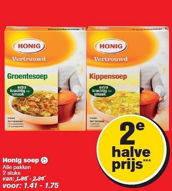 Aanbiedingen Honig soep - Honig - Geldig van 13/08/2014 tot 19/08/2014 bij Hoogvliet