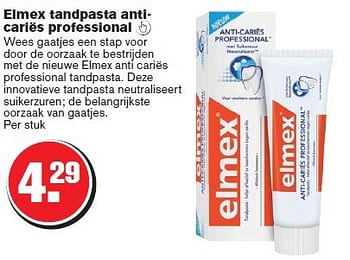 Aanbiedingen Elmex tandpasta anticariës professional - Elmex - Geldig van 13/08/2014 tot 19/08/2014 bij Hoogvliet