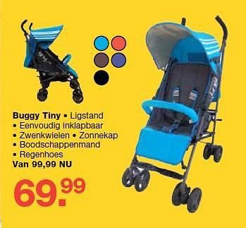 Aanbiedingen Buggy tiny - Huismerk - Baby &amp; Tiener Megastore - Geldig van 13/08/2014 tot 10/09/2014 bij Baby & Tiener Megastore