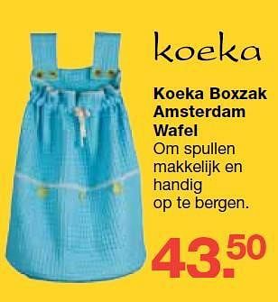 Aanbiedingen Koeka boxzak amsterdam wafel - Koeka - Geldig van 13/08/2014 tot 10/09/2014 bij Baby & Tiener Megastore