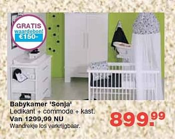 Aanbiedingen Babykamer `sonja` - Huismerk - Baby &amp; Tiener Megastore - Geldig van 13/08/2014 tot 10/09/2014 bij Baby & Tiener Megastore
