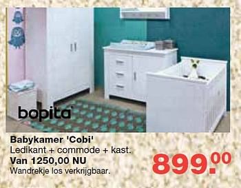 Aanbiedingen Babykamer `cobi` - Bopita - Geldig van 13/08/2014 tot 10/09/2014 bij Baby & Tiener Megastore