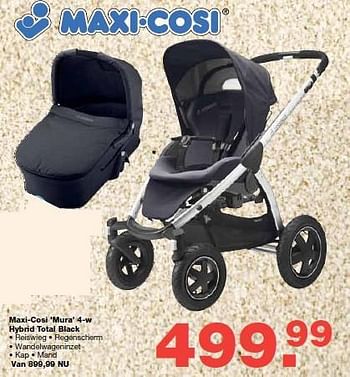 Aanbiedingen Maxi-cosi `mura` 4-w hybrid total black - Maxi-cosi - Geldig van 13/08/2014 tot 10/09/2014 bij Baby & Tiener Megastore