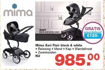 Aanbiedingen Mima xari flair black + white - mima - Geldig van 13/08/2014 tot 10/09/2014 bij Baby & Tiener Megastore