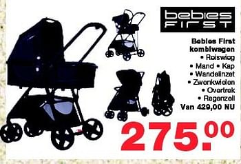 Aanbiedingen Bebies first kombiwagen - bebiesfirst - Geldig van 13/08/2014 tot 10/09/2014 bij Baby & Tiener Megastore
