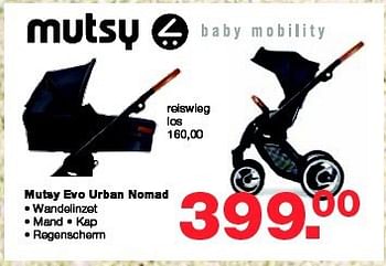 Aanbiedingen Mutsy evo urban nomad - Mutsy - Geldig van 13/08/2014 tot 10/09/2014 bij Baby & Tiener Megastore