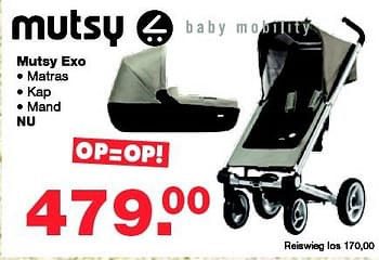 Aanbiedingen Mutsy exo - Mutsy - Geldig van 13/08/2014 tot 10/09/2014 bij Baby & Tiener Megastore