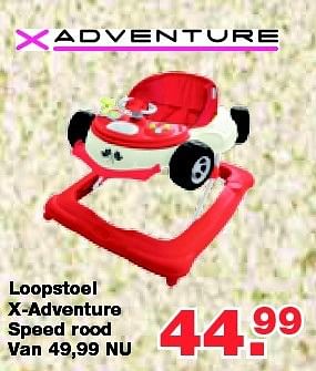 Aanbiedingen Loopstoel x-adventure speed rood - Xadventure - Geldig van 13/08/2014 tot 10/09/2014 bij Baby & Tiener Megastore