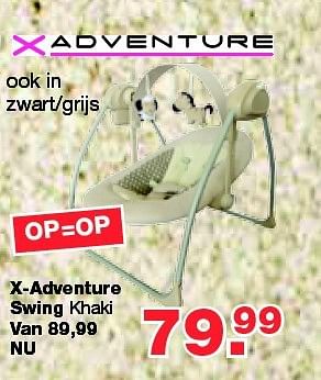 Aanbiedingen X-adventure swing khaki - Xadventure - Geldig van 13/08/2014 tot 10/09/2014 bij Baby & Tiener Megastore