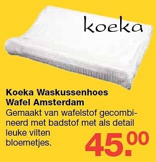 Aanbiedingen Koeka waskussenhoes wafel amsterdam - Koeka - Geldig van 13/08/2014 tot 10/09/2014 bij Baby & Tiener Megastore