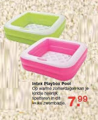Aanbiedingen Intex playbox pool - Intex - Geldig van 13/08/2014 tot 10/09/2014 bij Baby & Tiener Megastore