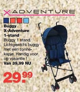 Aanbiedingen Buggy x-adventure 1-stand - Xadventure - Geldig van 13/08/2014 tot 10/09/2014 bij Baby & Tiener Megastore