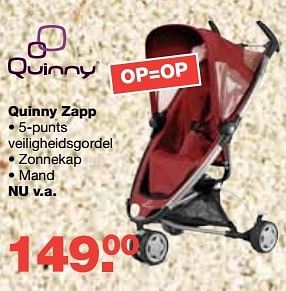 Aanbiedingen Quinny zapp - Quinny - Geldig van 13/08/2014 tot 10/09/2014 bij Baby & Tiener Megastore