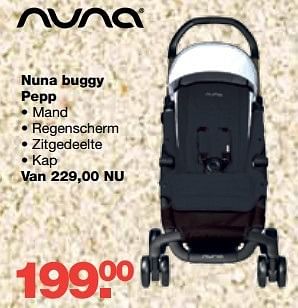 Aanbiedingen Nuna buggy pepp - Nuna - Geldig van 13/08/2014 tot 10/09/2014 bij Baby & Tiener Megastore