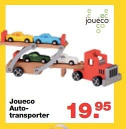 Aanbiedingen Joueco autotransporter - Jouéco - Geldig van 13/08/2014 tot 10/09/2014 bij Baby & Tiener Megastore