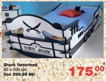 Aanbiedingen Shark tienerbed - Huismerk - Baby &amp; Tiener Megastore - Geldig van 13/08/2014 tot 10/09/2014 bij Baby & Tiener Megastore