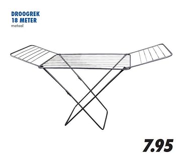Aanbiedingen Droogrek 18 meter - Huismerk - Action - Geldig van 13/08/2014 tot 14/09/2014 bij Action
