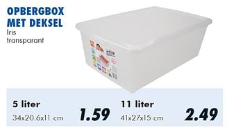 Aanbiedingen Opbergbox met deksel - Huismerk - Action - Geldig van 13/08/2014 tot 14/09/2014 bij Action