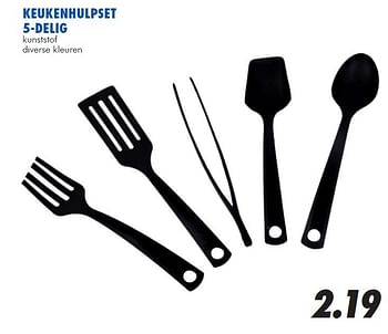 Aanbiedingen Keukenhulpset 5-delig - Huismerk - Action - Geldig van 13/08/2014 tot 14/09/2014 bij Action