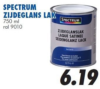 Aanbiedingen Spectrum zijdeglans lak - SPECTRUM - Geldig van 13/08/2014 tot 14/09/2014 bij Action