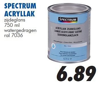 Aanbiedingen Spectrum acryllak - SPECTRUM - Geldig van 13/08/2014 tot 14/09/2014 bij Action