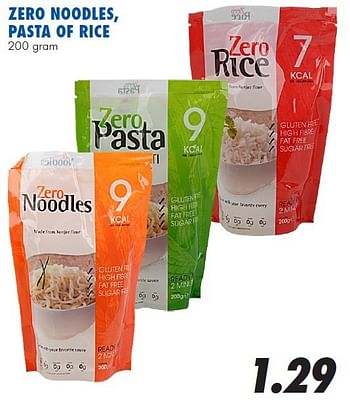 Aanbiedingen Zero noodles, pasta of rice - Huismerk - Action - Geldig van 13/08/2014 tot 14/09/2014 bij Action