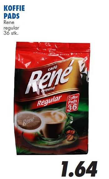 Aanbiedingen Koffie pads - Café René - Geldig van 13/08/2014 tot 14/09/2014 bij Action