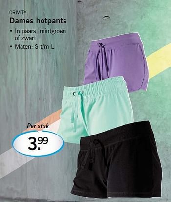 Aanbiedingen Dames hotpants - Crivit - Geldig van 14/08/2014 tot 17/08/2014 bij Lidl