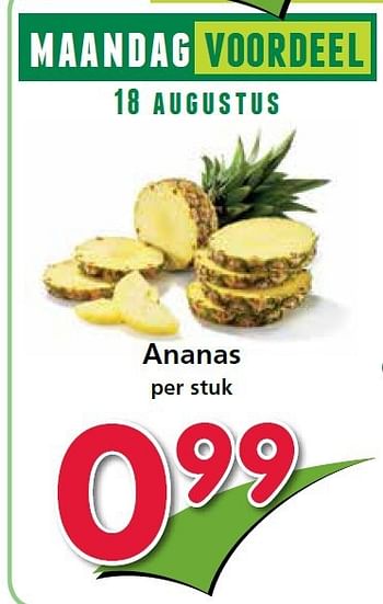 Aanbiedingen Ananas - Huismerk - Attent - Geldig van 14/08/2014 tot 20/08/2014 bij Attent