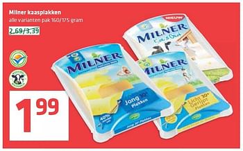 Aanbiedingen Milner kaasplakken - Milner - Geldig van 14/08/2014 tot 20/08/2014 bij Spar