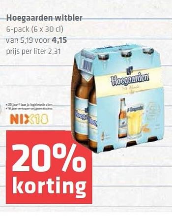 Aanbiedingen Hoegaarden witbier - Hoegaarden - Geldig van 14/08/2014 tot 20/08/2014 bij Spar