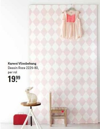 Aanbiedingen Karwei vliesbehang dessin roze 2225­-80 - Huismerk Karwei - Geldig van 16/08/2014 tot 23/08/2014 bij Karwei