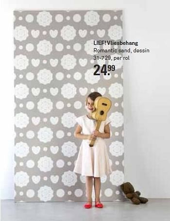 Aanbiedingen Lief! vliesbehang romantic sand, dessin 31­7-29 - Huismerk Karwei - Geldig van 16/08/2014 tot 23/08/2014 bij Karwei