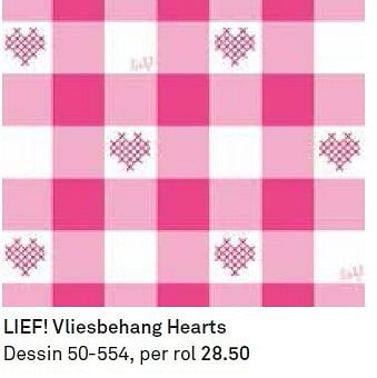 Aanbiedingen Lief! vliesbehang hearts - Lief! - Geldig van 16/08/2014 tot 23/08/2014 bij Karwei