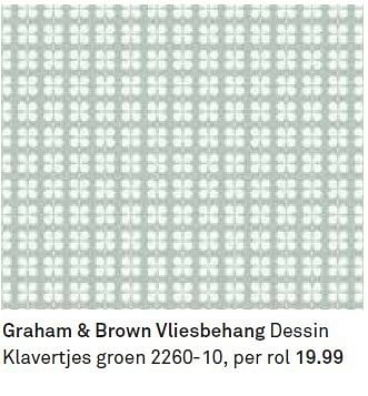 Aanbiedingen Graham + brown vliesbehang - Graham &amp; Brown - Geldig van 16/08/2014 tot 23/08/2014 bij Karwei
