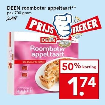 Aanbiedingen Deen roomboter appeltaart - Huismerk deen supermarkt - Geldig van 17/08/2014 tot 23/08/2014 bij Deen Supermarkten