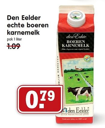 Aanbiedingen Den eelder echte boeren karnemelk - Den Eelder - Geldig van 17/08/2014 tot 23/08/2014 bij Em-té